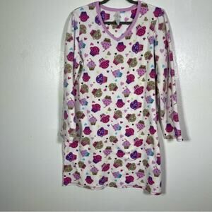Simply Basic, Fleece Sleep Dress. Size L/XL. Cupcakes. Excellent condition!